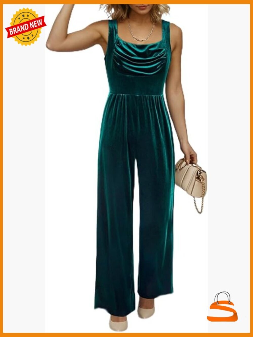 Velvet Jumpsuit Sleeveless Wide Leg Romper Fall Overalls